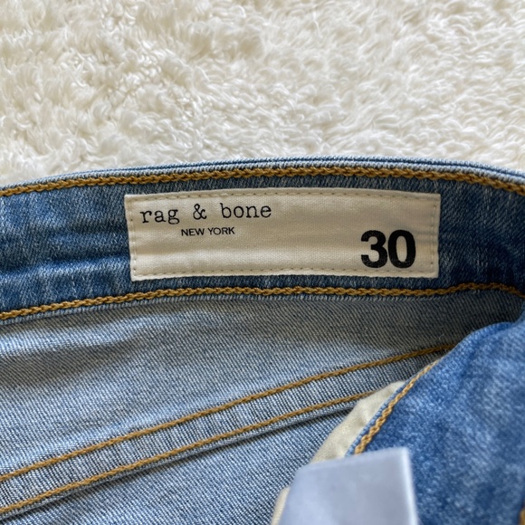 Rag and Bone Nina High Rise Ankle Skinny Jeans Size 30 Light Wash Button fly - Picture 6 of 14